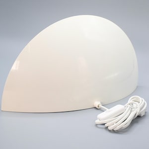 Vintage minimalist metal white wall lamp V608 by Ikea Sweden, 1980s