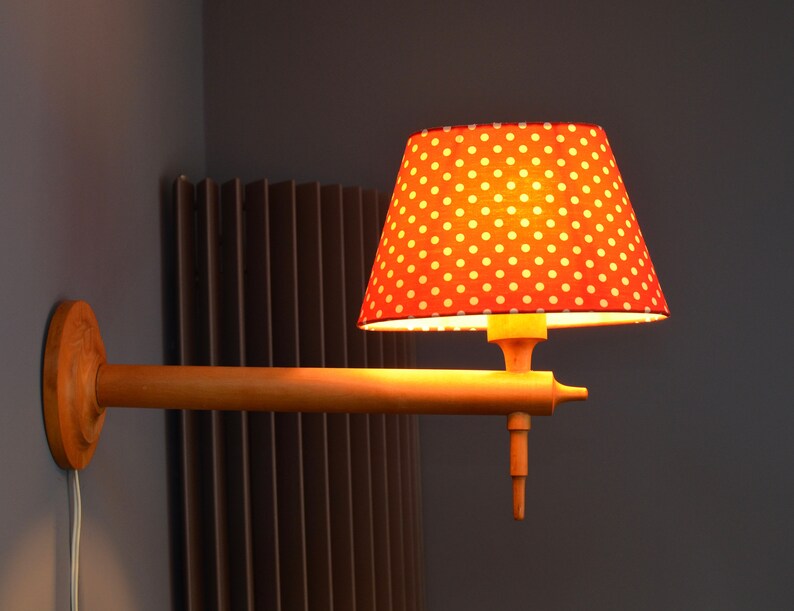 Midcentury Wooden Wall Lamp Scandinavian Style 1960s Etsy