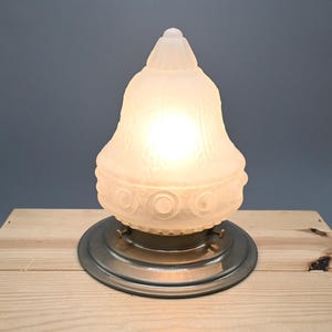 Vintage Dutch Art Deco style  with frosted glass flushmount / ceiling light, 1970s