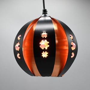 Vintage Danish copper hanging lamp, pendant light by Werner Schou for Coronell Elektro, Denmark 1960s