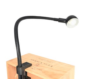 Original Hebi snake desk lamp with clamp by Isao Hosoe for Valenti, Italy 1980s