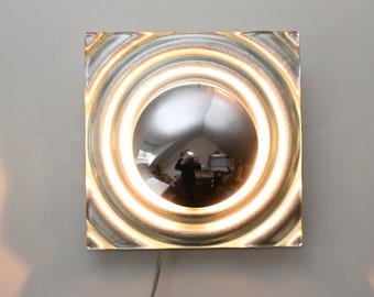 Space age style glass wall lamp by Lamp Gustaf, Sweden 90s