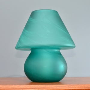 XL Vintage Murano swirled glass mushroom table lamp, Italy 1980s