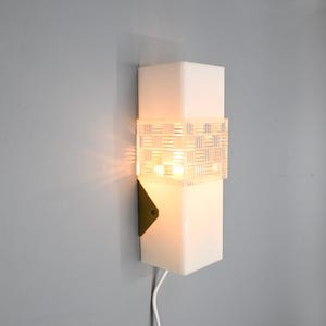 Rare Dutch vintage space age perspex wall lamps by Philips Eindhoven, 1970s