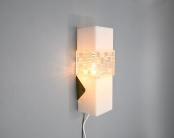 Rare Dutch vintage space age perspex wall lamps by Philips Eindhoven, 1970s