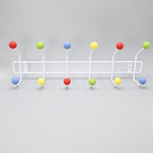 Vintage metal sputnik space age atomic coat rack with colored ceramic beans