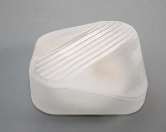 Vintage pop art style midcentury frosted glass flushmount / ceiling lamp from Massive Belgium, 1990s