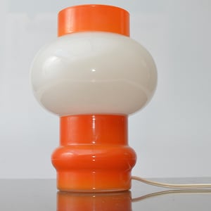 Rare vintage glass table lamp, Italy 1970s