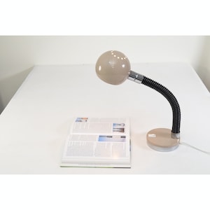 Vintage midcentury modernist metal desk lamp by HERDA, 1970s
