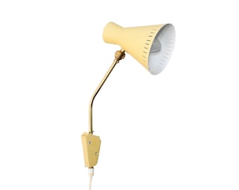 Vintage metal diabolo wall lamp by EAE Sweden, Scandinavian design, 1950s