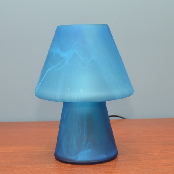 Vintage Murano swirled glass mushroom table lamp, Italy 1980s