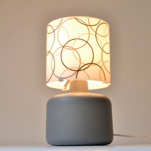Rare vintage postmodern table lamp with glass shade, LIMBO type B0215 designed by Maria Kariis for Ikea Sweden, 1990s