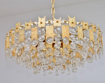 Vintage large chandelier by Palwa Germany, 1960s