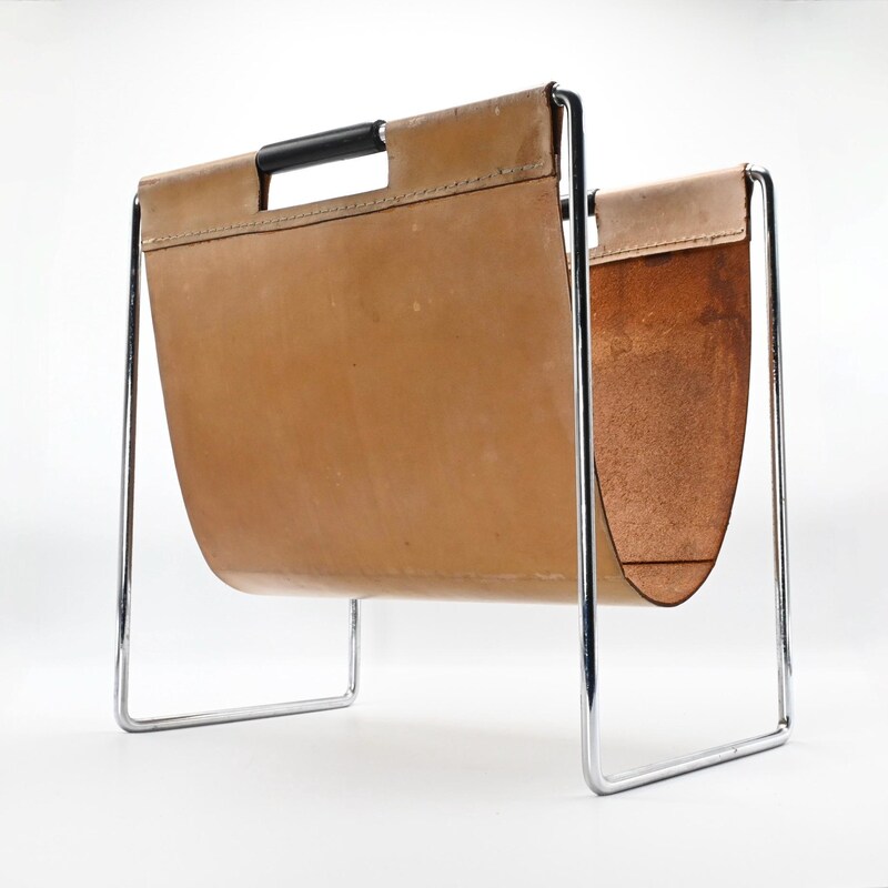 Leather Magazine Rack - Etsy