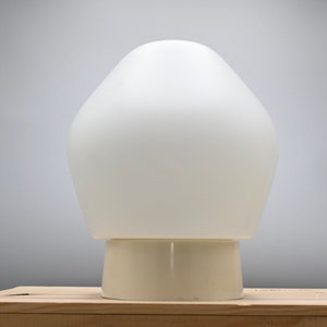 Dutch glass minimalist glass flushmount / ceiling / wall light by Philips, 1970s