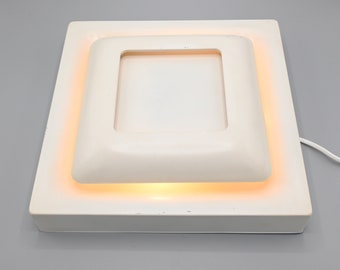 Vintage square metal minimalist wall lamp by Doria Leuchten Germany, If Design Award, 1970s