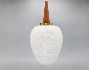 Dutch vintage spun satin spider glass pendant by Philips, 1960s