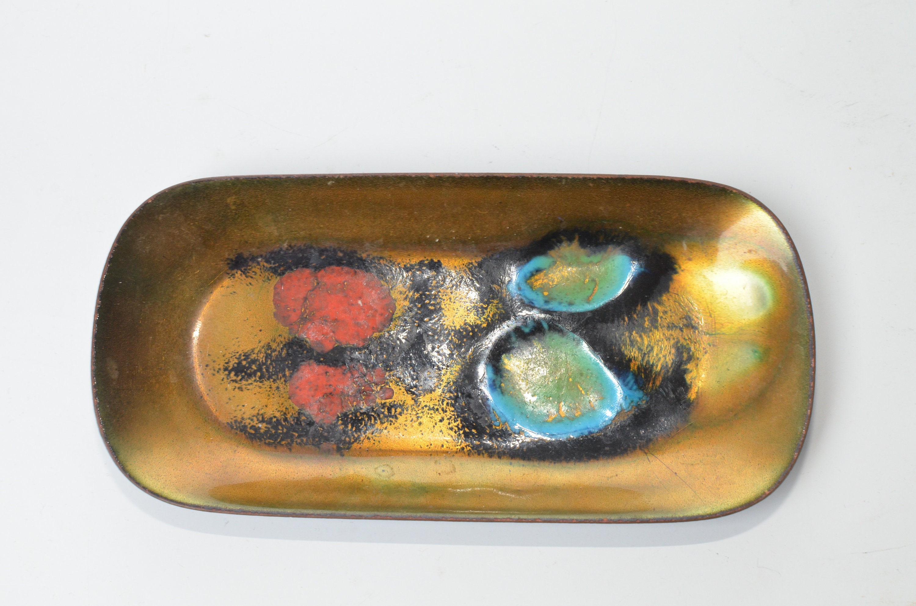 Handmade Enamelled Copper Bowl and Dish Made by Studio Laurana