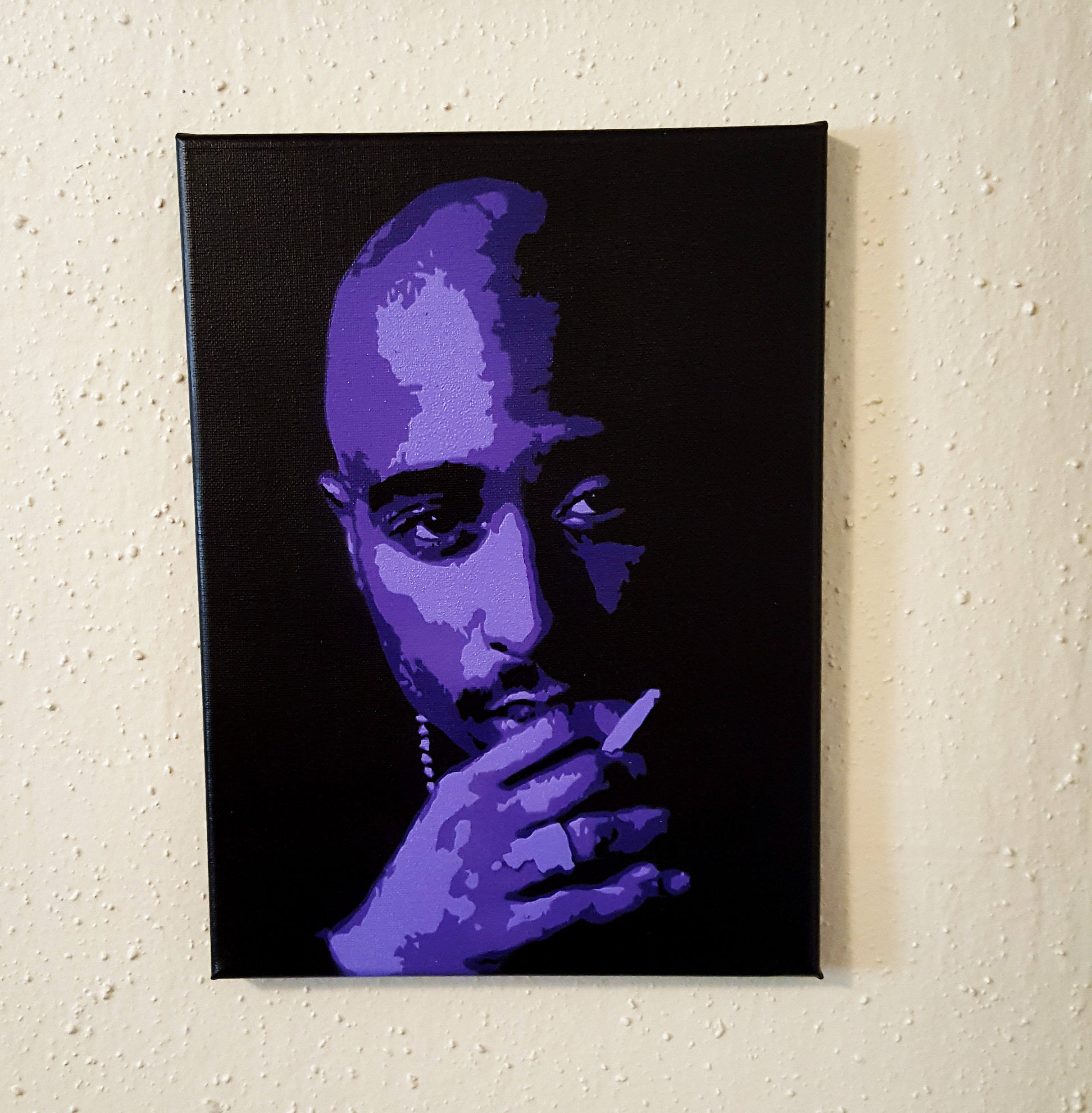 Tupac Shakur Purple Painting on 9 X 12 Canvas With Etsy UK