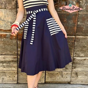 Vintage 1940s 1950s Style &quot;Paola&quot; Paneled Skirt - taglia S,M,L,XL