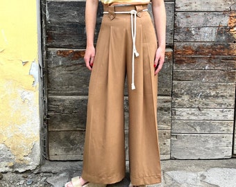 argue BUFFY VINTAGE PANTS DARK CAMEL