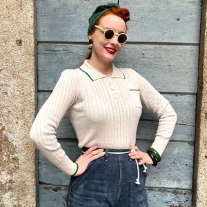 Vintage 1930s Style Woolen “Serafina” Limited Edition Seraph Sweater Jumper - size S,M,L