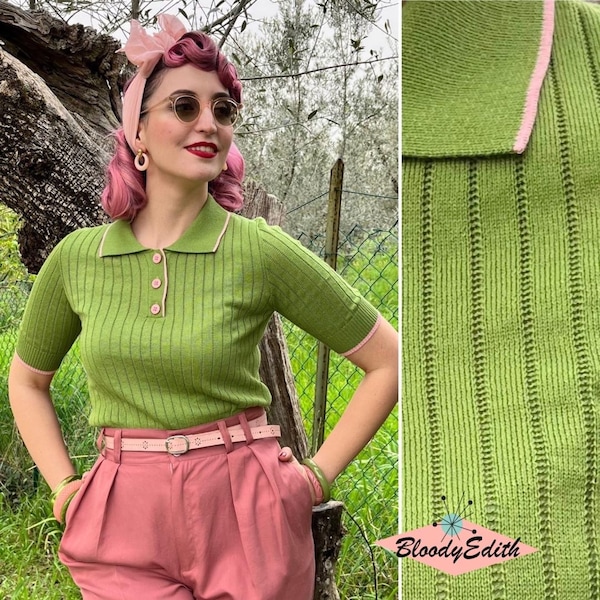 Vintage 1930s Style Cotton “Serafina” Limited Edition Seraph Sweater Jumper - size S,M,L,XL