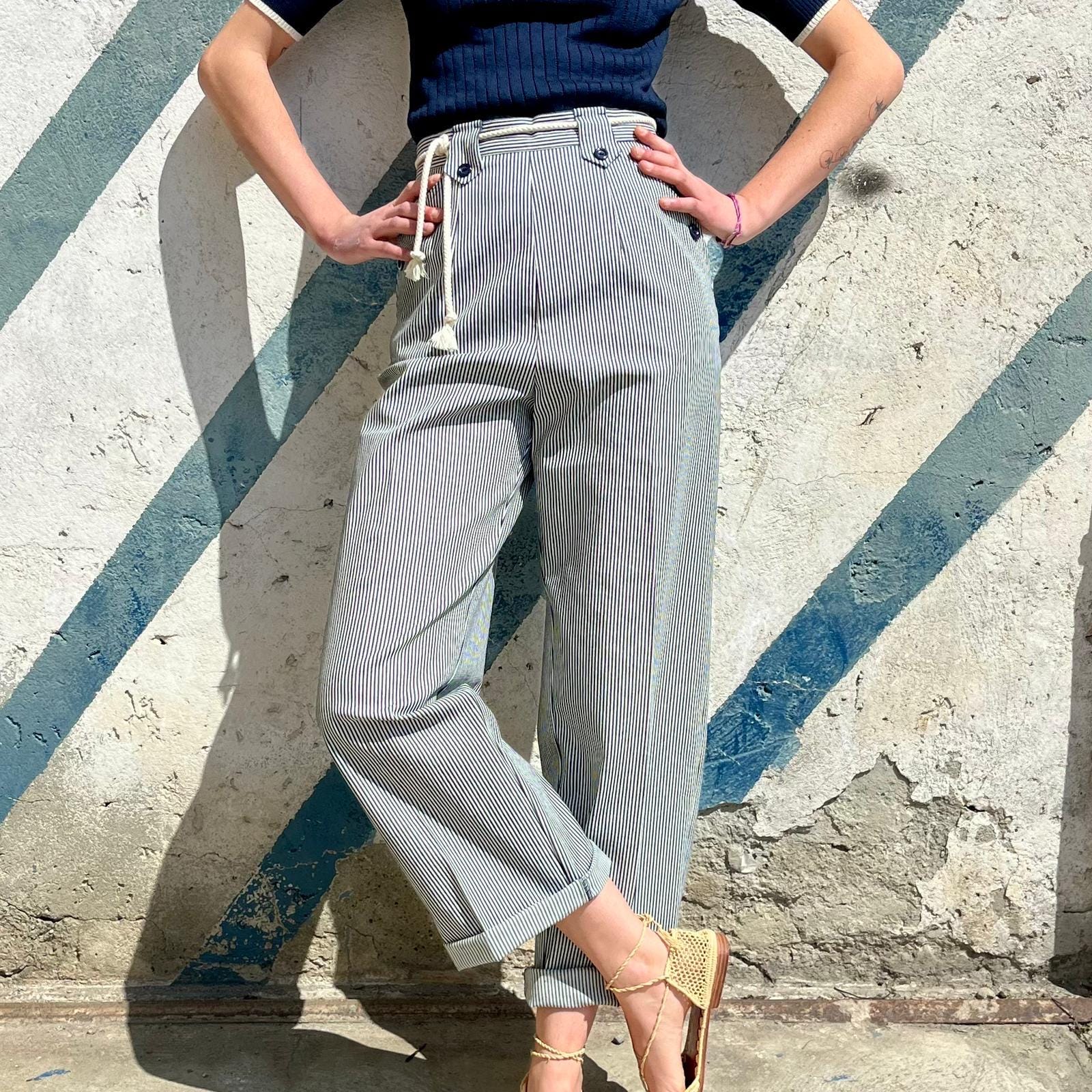 1950s Striped Pants - Etsy