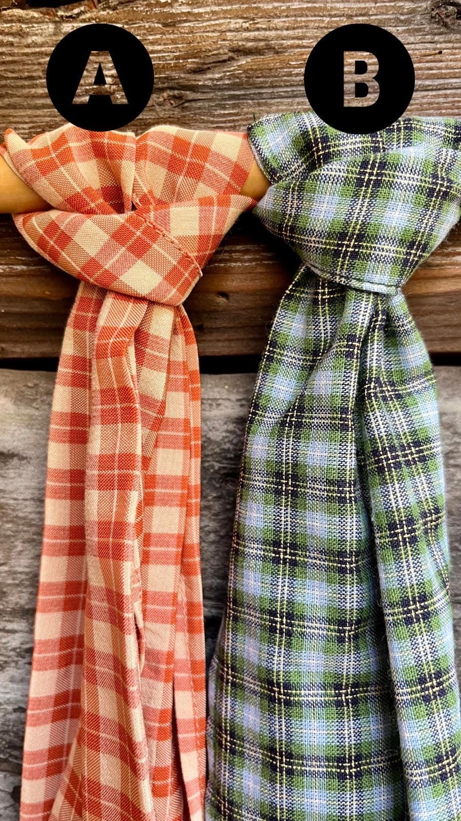 小物 tartan check retro antique vintage scarf Tartan check retro antique vintage scarf