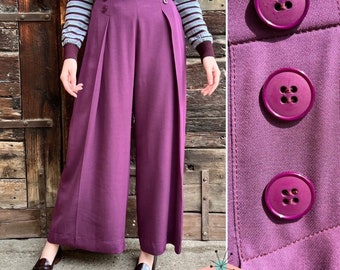 Vintage 1930s Style Twilight Lavender Gabardine “Pauline” Pants - size XS,S,M,L,XL