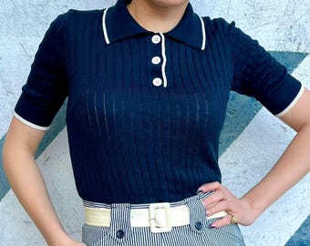 Vintage 1930s Style Cotton “Serafina” Limited Edition Seraph Sweater Jumper - size S,M,L
