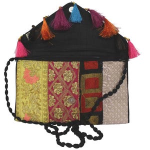 Hecho a mano étnico indio antiguo diseñador bordado multicolor lentejuelas hippie boho cuerpo hombro bolso boda fiesta embrague BAG112