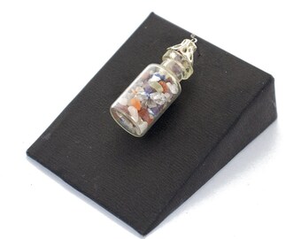 Reiki Natural Crystals Healing Gemstone Pendant Stylish Jar Locket Pendant for Harmony Vastu Natural Precious Gemstone Size 30-35 mm Approx