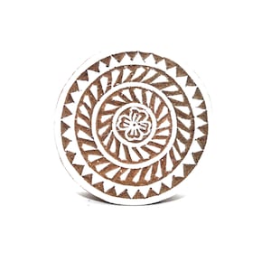 Houten Indiase traditionele rangoli-ontwerp afdrukken stempels, blokken voor het afdrukken van sari-rand, jurken ambacht kaarten maken plakboek klei aardewerk