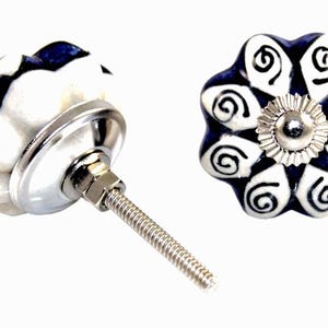 2 stuks Indiase handgemaakte woondecoratie antieke pompoen handgedrukte keramische deurknoppen voor keuken, kinderdressoir, kantoorkastdeurtrekker DK017