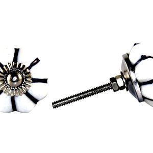 2-delige Indiase handgedrukte handgemaakte pompoen keramische deurknoppen Home decor antieke keuken, deco kinderdressoir, kantoorkastdeurtrekkerDK010