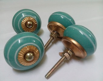 Manopole per cassetti 4 pezzi Indiani fatti a mano Decorazioni per la casa Artigianato Rotondo antico stampato a mano Maniglie per porta dell'armadio da cucina Hardware DK060