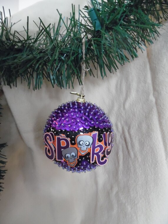 Halloween Ornament Handmade Boo And Spooky Decoration Etsy