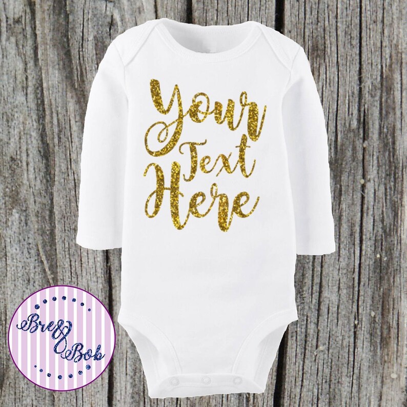 Custom Gold Glitter Bodysuit Personalized Bodysuit Etsy