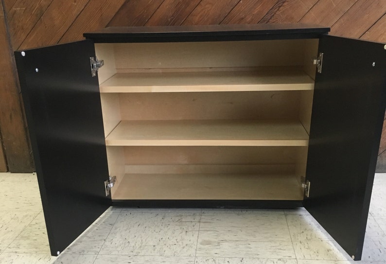 Black Shoe Storage With Doors Fully Assembled Etsy