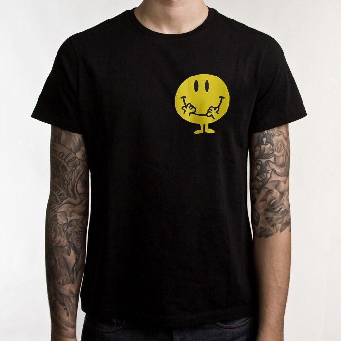 Acid smiley gezicht techno heren t 