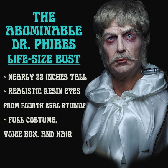 The Abominable Dr. Phibes - Professional Life-size Resin Bust - Etsy