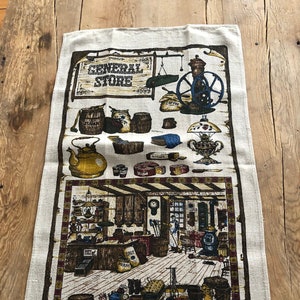 Vintage General Store Linen Tea Towel