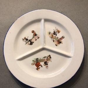 Antique Czech Baby/Child&#39;s Dish-Divided