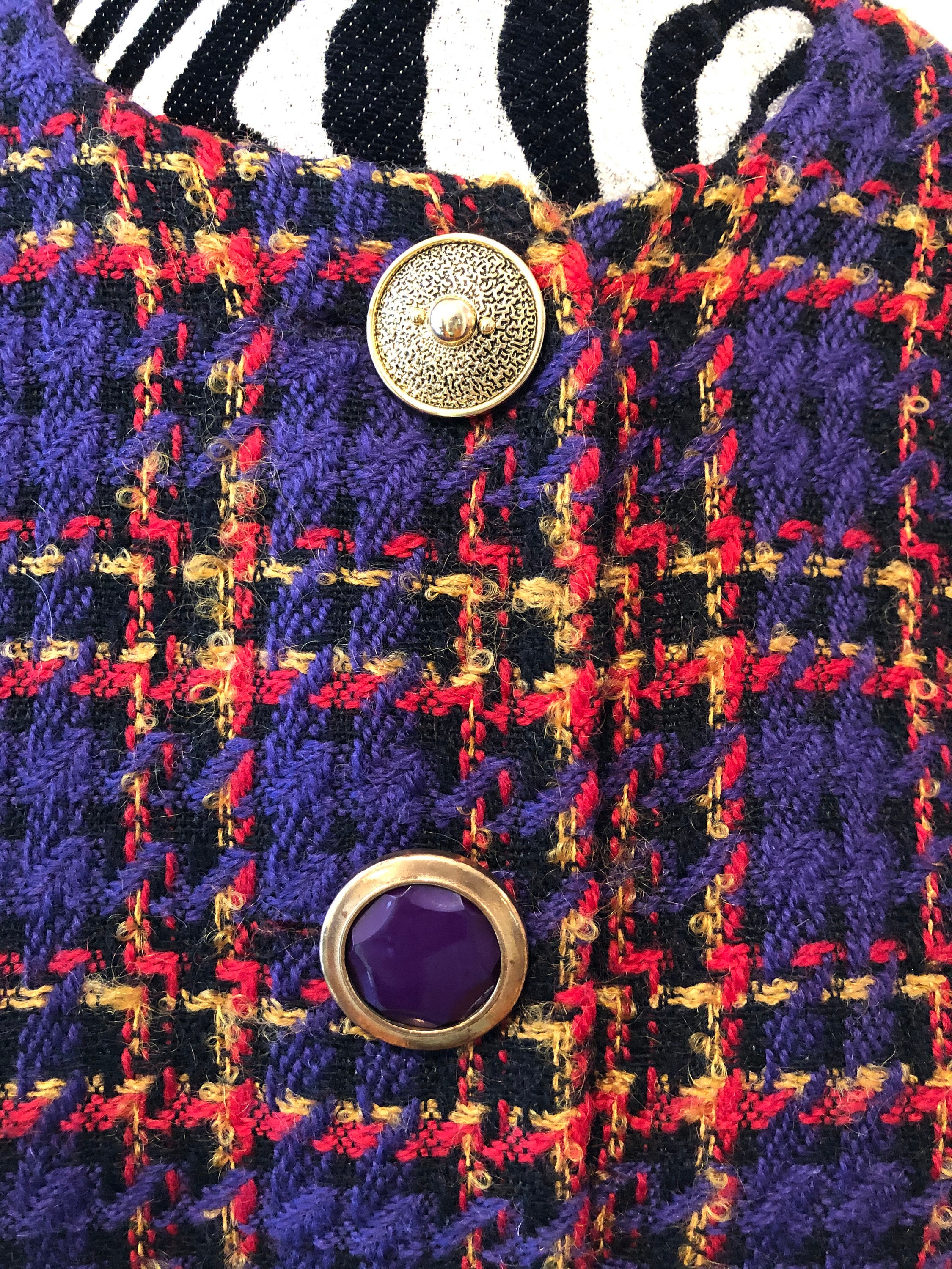 Ann Taylor Studio Wool Plaid Bolero 
