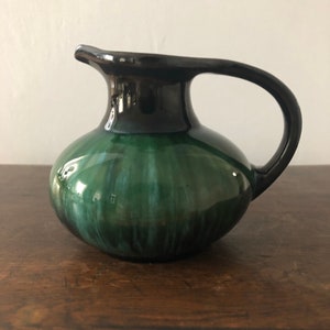 Blue Mountain Pottery Small Pitcher-Black and Green