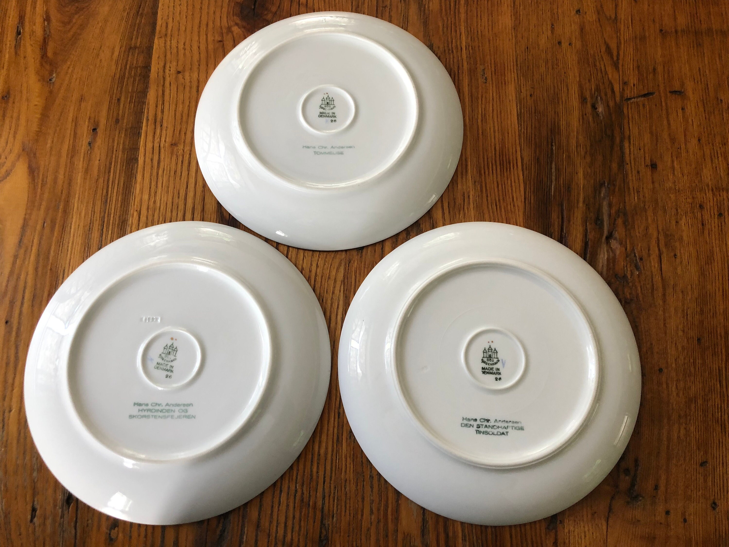 Bing Grondahl Hans Christian Andersen 8 Plates Set of 3 rare  