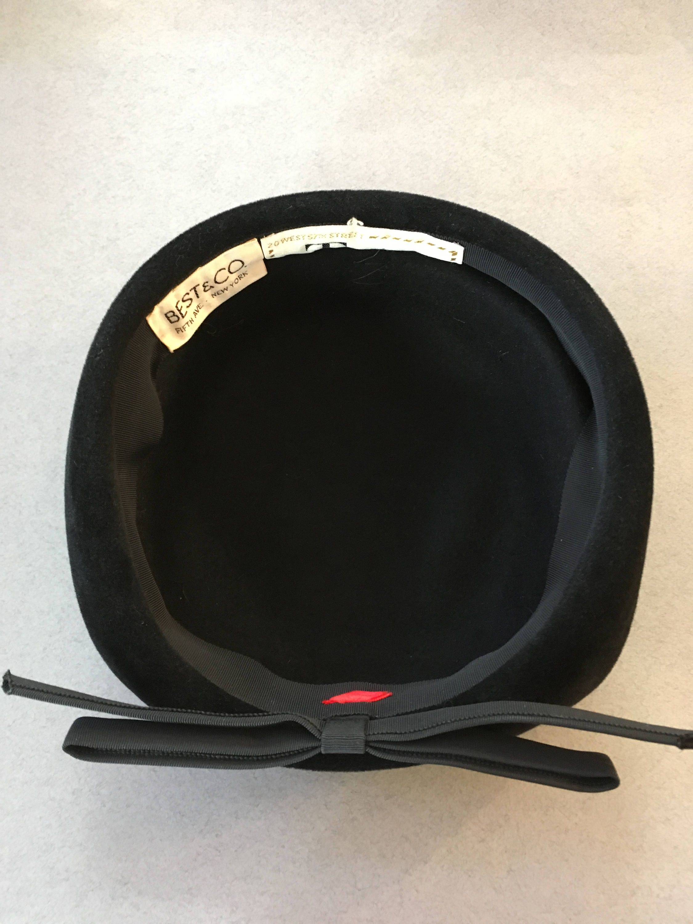 Vintage Trebor Black Hat-1950's Best and Co NYC Label - Etsy