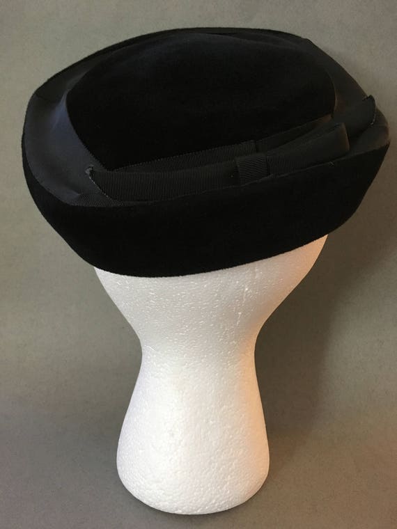 Vintage Trebor Black Hat-1950's Best and Co NYC L… - image 4