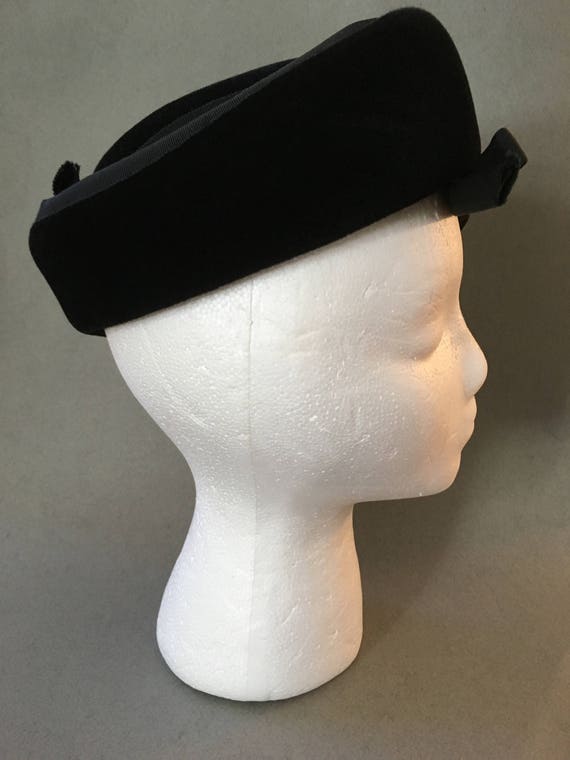 Vintage Trebor Black Hat-1950's Best and Co NYC L… - image 5